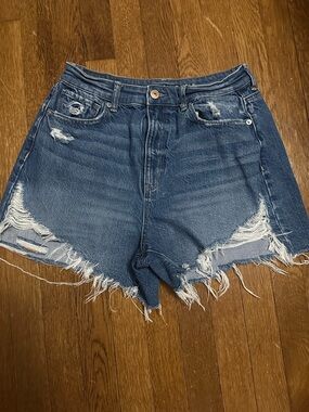 Women’s High-Waist Distressed Denim Shorts